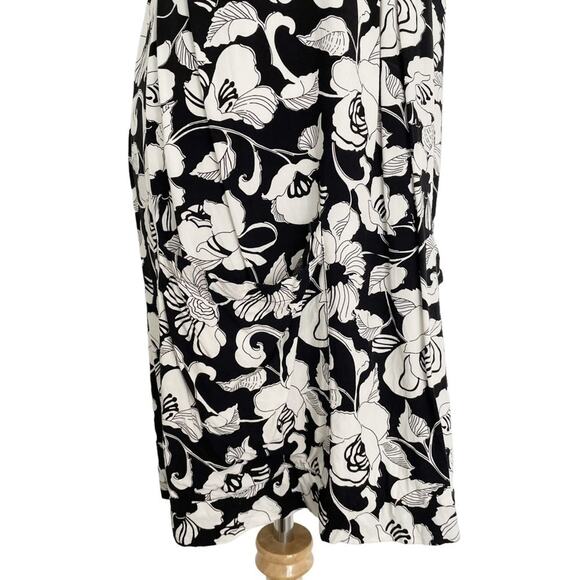 ANTHROPOLOGIE MAEVE Zola Floral Shift Dress w/ Pockets Size 0 Black & White Sz 0 - Picture 5 of 12